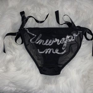 Victoria’s Secret Sexy Black Mesh Unwrap Me Panty